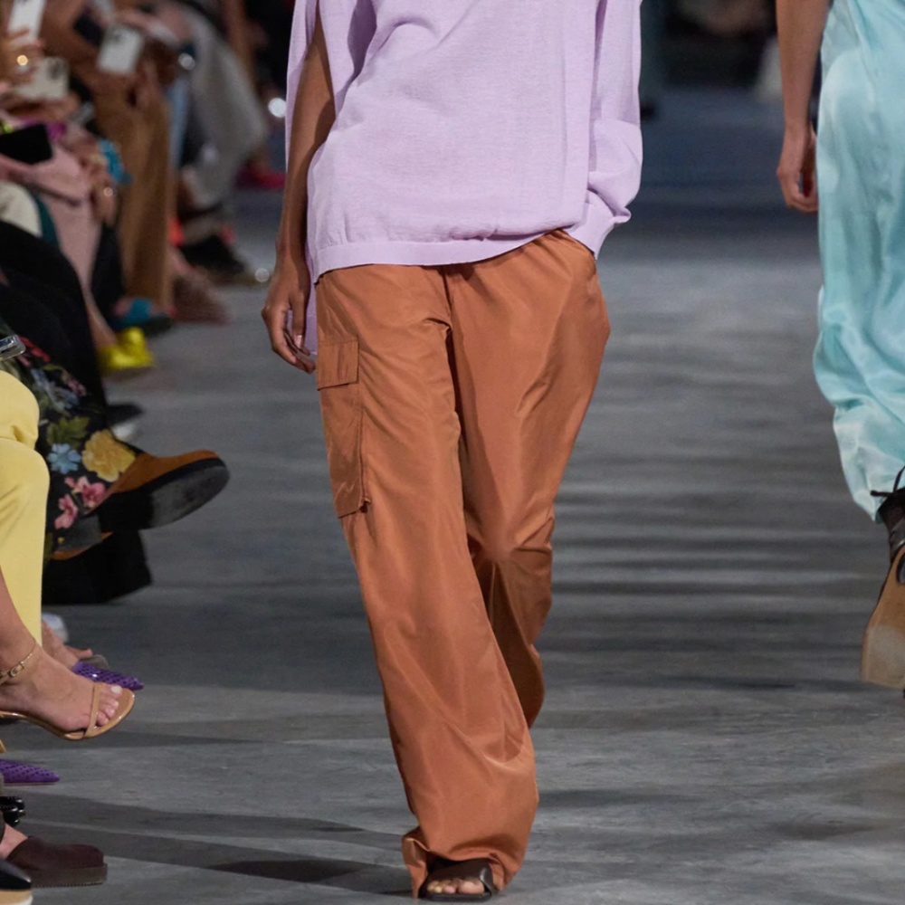 TIBI Italian Sporty Nylon Wide Leg Pull on Pant NWOT Original price $445